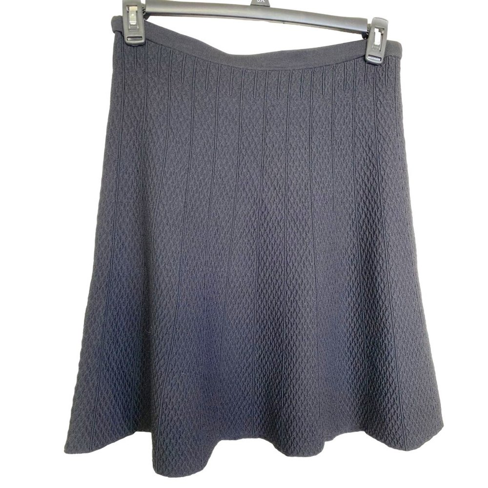 CAbi Amelie Skirt Women’s Medium Black Textured Knit A-Line Skater School, Goth